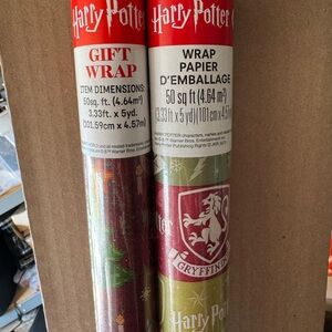 Harry Potter Christmas gift wrap rolls and iron on patch